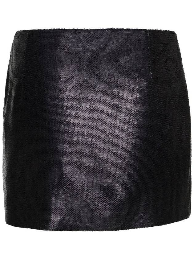 'Kailua' Mini Black Skirt With All-Over Micro Paillettes In Polyester Woman - GAUGE81 - BALAAN 2