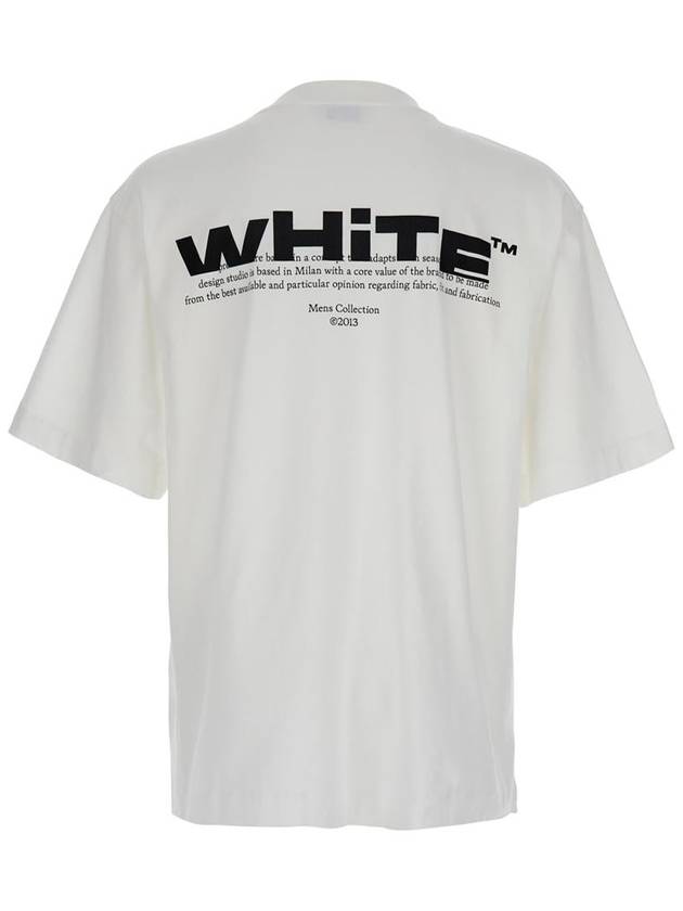 'Off Shared' White T-Shirt With Maxi Logo Printed On The Back In Cotton Man - OFF WHITE - BALAAN 2