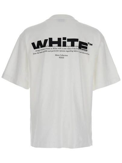 'Off Shared' White T-Shirt With Maxi Logo Printed On The Back In Cotton Man - OFF WHITE - BALAAN 2