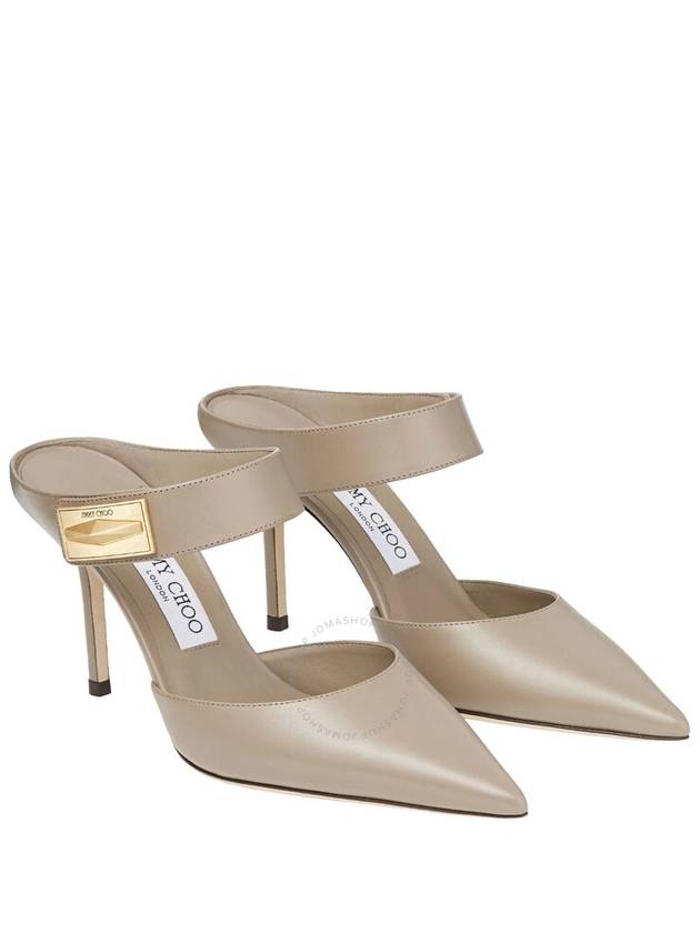 Jimmy Choo Taupe Nell 85 Calf Leather Mules, Brand Size 41 ( US Size 11 ) - JIMMY CHOO - BALAAN 3