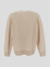 Face Logo Applique Wool Cardigan Beige - ACNE STUDIOS - BALAAN 3