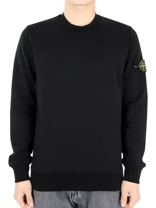 Compass Patch Cotton Sweatshirt Black - STONE ISLAND - BALAAN 2