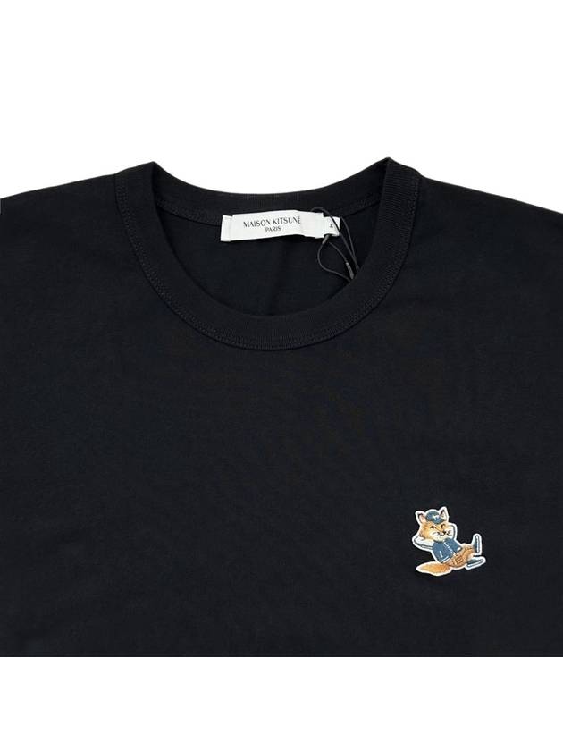 Dressed Fox Patch Classic Short Sleeve T-Shirt Black - MAISON KITSUNE - BALAAN 4