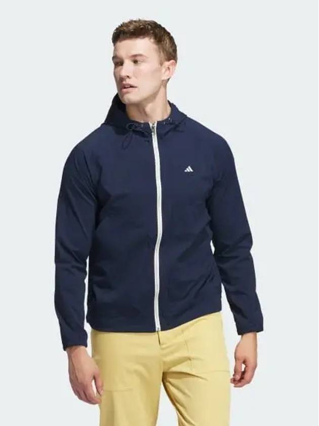 Gotu Quilted DWR Full Zip Jacket Men s Golf Collegiate Navy IW6711 693468 - ADIDAS - BALAAN 1