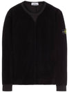 Waffen Patch Corduroy Sweatshirt Black - STONE ISLAND - BALAAN 2