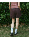 _WOMEN RECYCLE SWEAT SHORTS_BROWN - THE GREEN LAB - BALAAN 5