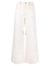 Lemony High Waist Wide Pants Ivory - ISABEL MARANT - BALAAN 2