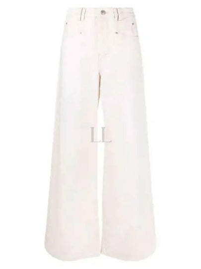 Lemony High Waist Wide Pants Ivory - ISABEL MARANT - BALAAN 2