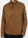 Chrome R Lens Wappen Overshirt Zip-Up Jacket Brown - CP COMPANY - BALAAN 3