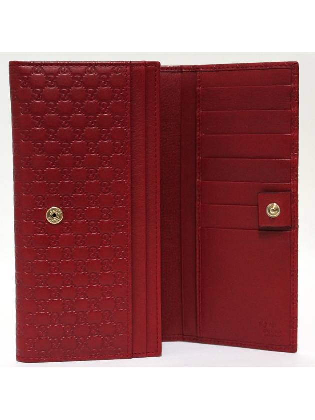 Women's Micro GG Ssima Flap Continental Long Wallet Red - GUCCI - BALAAN 4