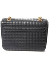 Quilted C Medium Shoulder Bag Black - CELINE - BALAAN 4