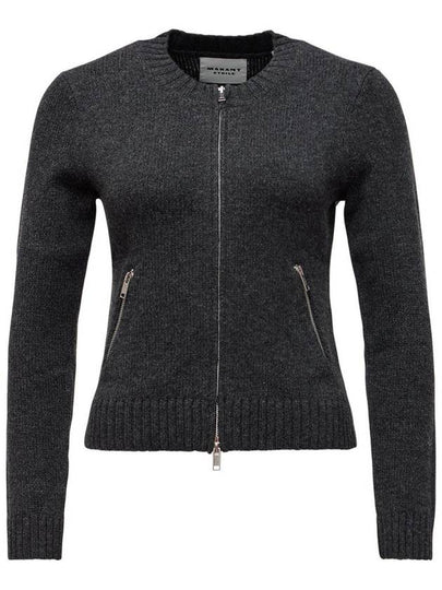 Lynda Zip Up Knit Cardigan Anthracite - ISABEL MARANT - BALAAN 2