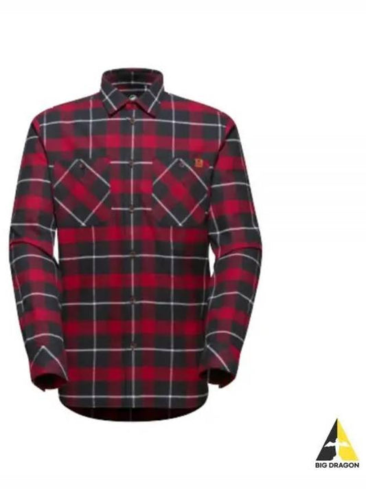 Alvra Cotton Long Sleeve Shirt Black Red - MAMMUT - BALAAN 2