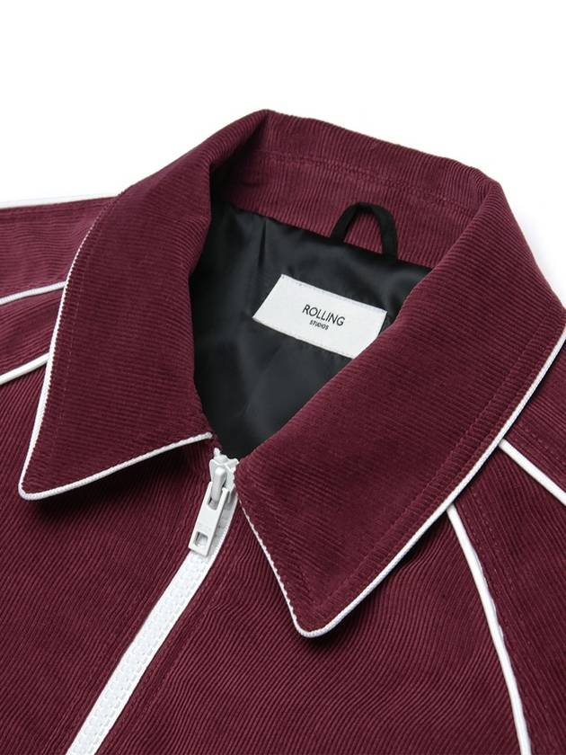 PIPED BLOUSON JACKET CORDUROY BURGUNDY - ROLLING STUDIOS - BALAAN 3