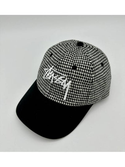 Houndstooth Low Pro Ball Cap Black - STUSSY - BALAAN 2