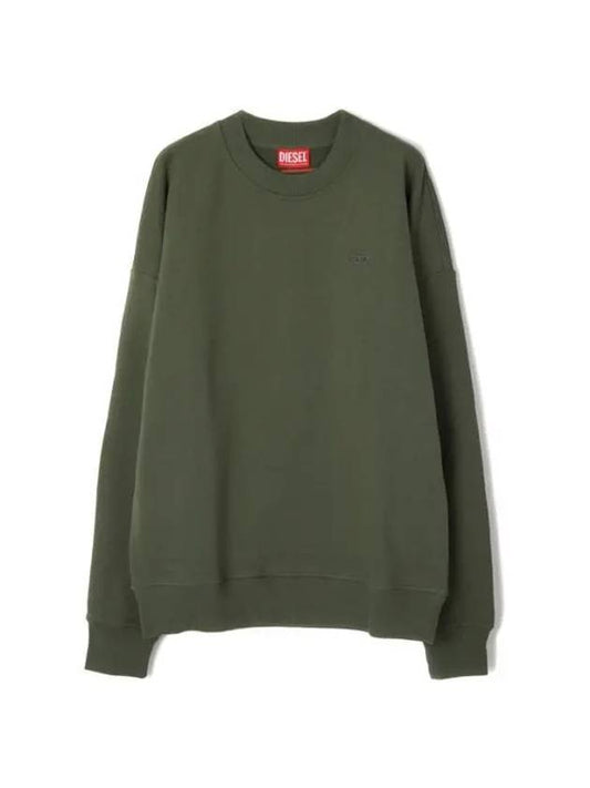 Men's Logo Embroidery Sweatshirt Green - DIESEL - BALAAN 1