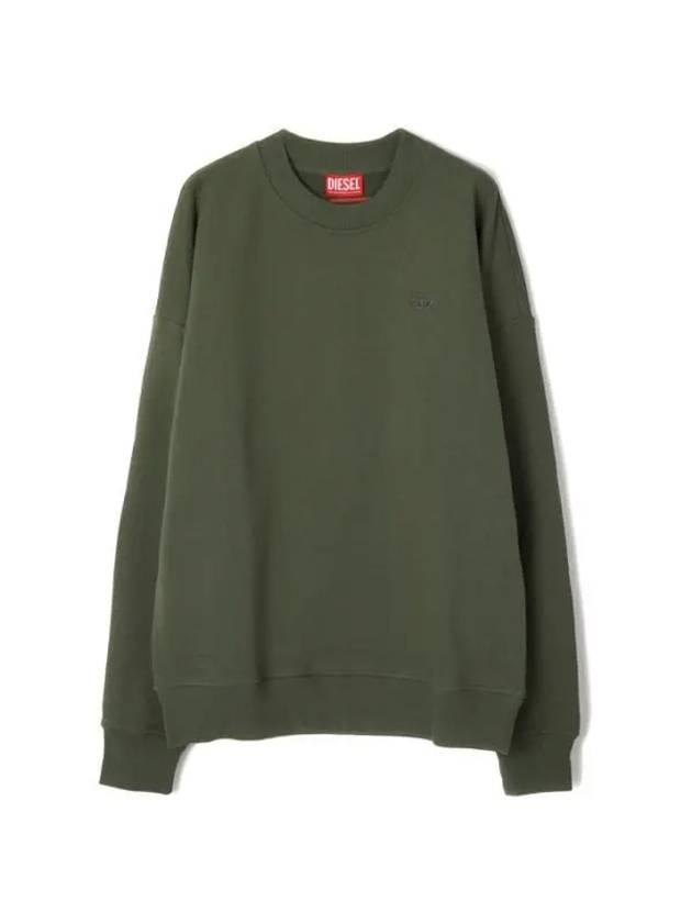 Men's Logo Embroidery Sweatshirt Green - DIESEL - BALAAN 1