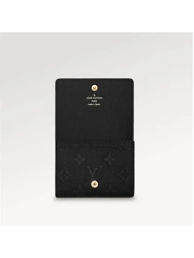 Monogram Embossed Leather Card Wallet Black - LOUIS VUITTON - BALAAN 5