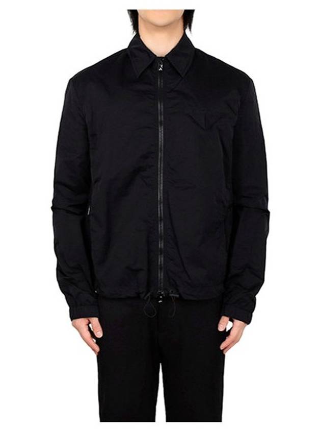 Triangle Pocket Nylon Zip Up Jacket Black - BOTTEGA VENETA - BALAAN 2