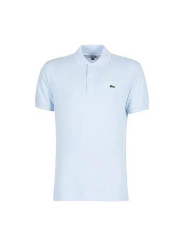 Men's Logo Classic Fit Cotton Short Sleeve Polo Shirt Sky Blue - LACOSTE - BALAAN 2