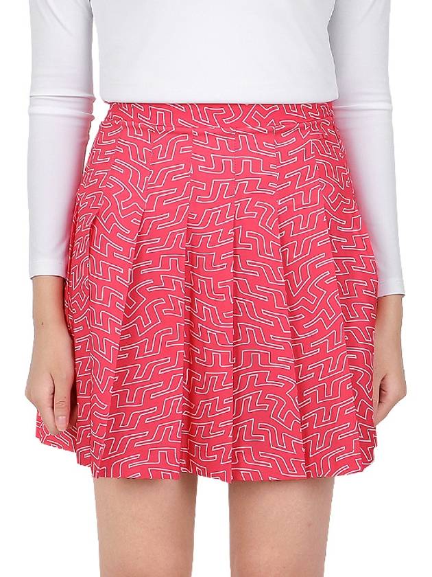 Golf Adina Print Skirt Pink - J.LINDEBERG - BALAAN 3