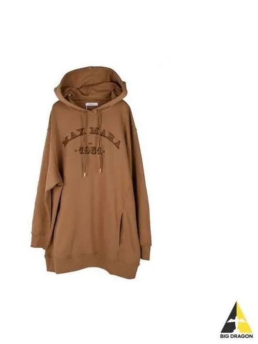 Women's Adito Logo Hoodie Brown 19260129 - MAX MARA - BALAAN 1