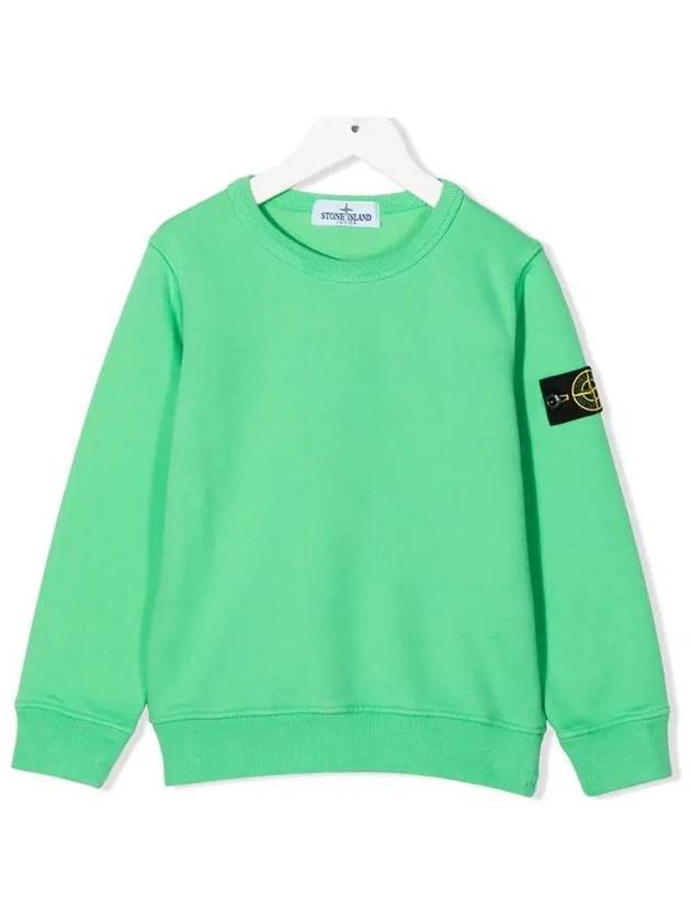 Kids Wappen Patch Crew Neck Sweatshirt Green - STONE ISLAND - BALAAN 3