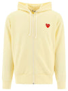 Red Heart Wappen Zip-Up Hoodie Ivory - COMME DES GARCONS PLAY - BALAAN 1