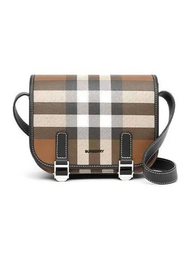 Shoulder bag giant check rider messenger dark brown - BURBERRY - BALAAN 1