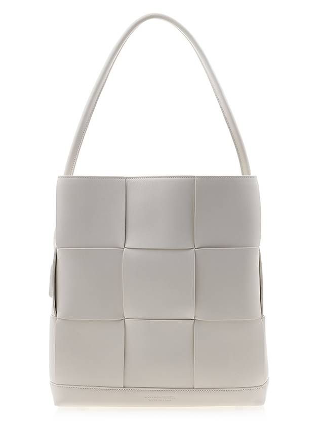 Arco Vertical Large Calfskin Tote Bag White - BOTTEGA VENETA - BALAAN 3