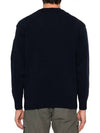 Lambswool GRS Crew Neck Knit Top Navy - CP COMPANY - BALAAN 3