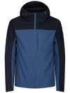 Men's Abisco Midsummer Hooded Zip-Up Jacket Indigo Blue Dark Navy - FJALL RAVEN - BALAAN 2