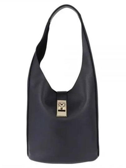 Buckle Hobo Shoulder Bag Black - SALVATORE FERRAGAMO - BALAAN 2