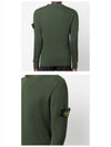 Wappen Patch Crew Neck Ribbed Wool Knit Top Green - STONE ISLAND - BALAAN 7