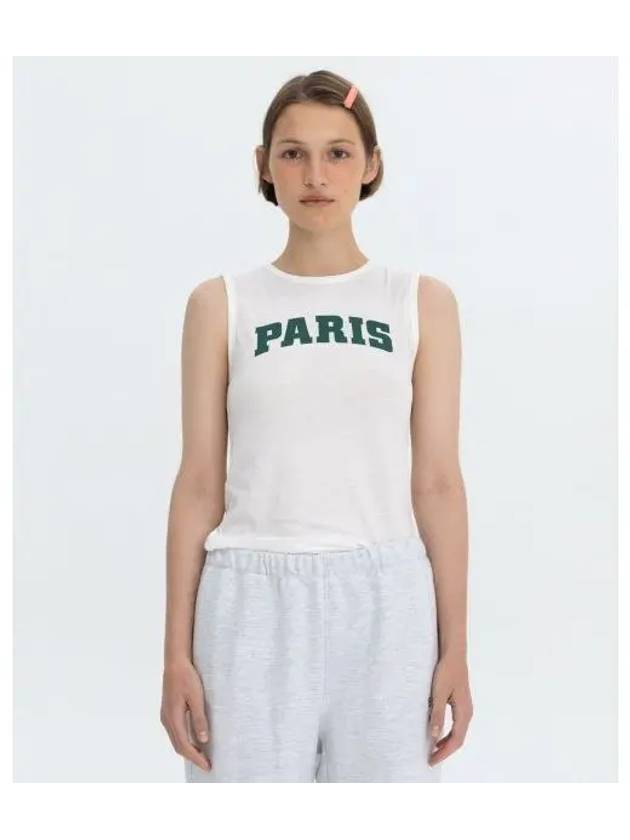 PARIS LOGO SLEEVELESS white - BENSIMON - BALAAN 1