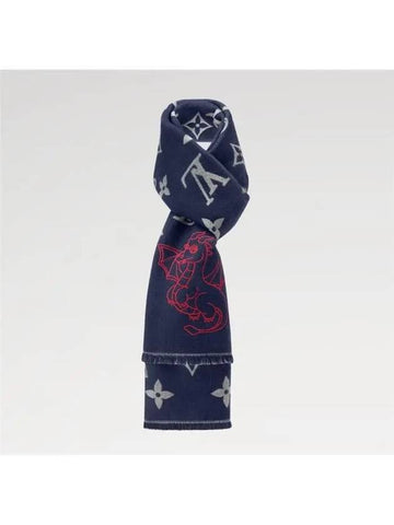 Monogram Vivienne Dragon MNG Scarf M79189 - LOUIS VUITTON - BALAAN 1