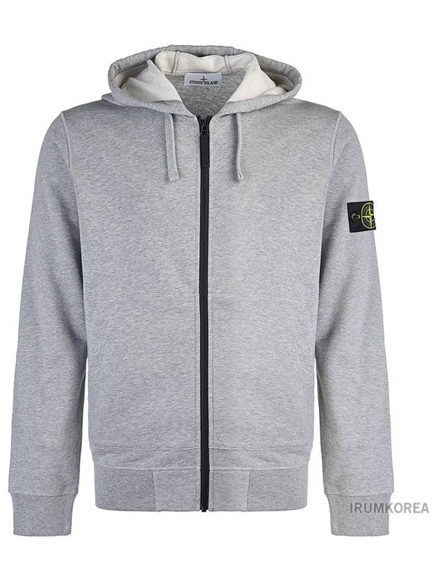 Compass Badge Zip Up Hoodie Grey - STONE ISLAND - BALAAN 2