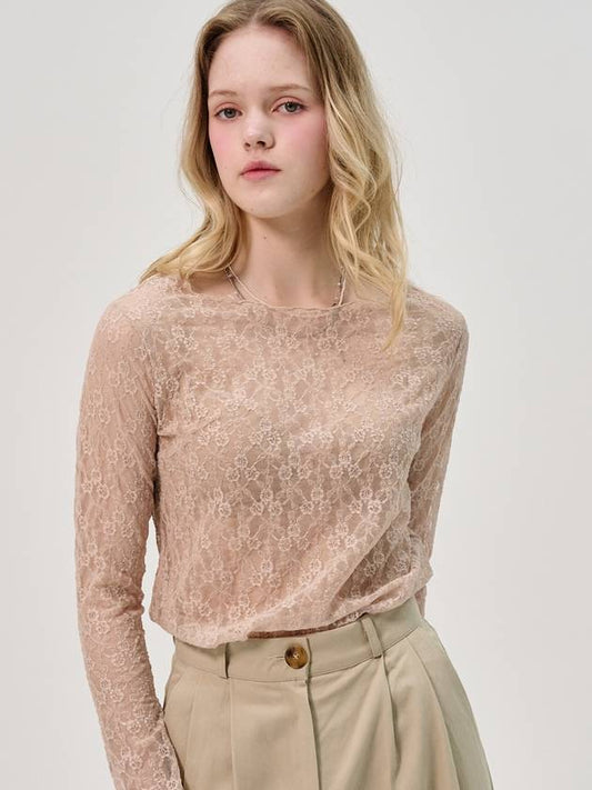 Serena Lace Seethrough Top_Beige - SORRY TOO MUCH LOVE - BALAAN 1