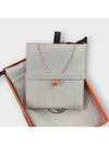 Mini Pop H Pendant Necklace Gold Orange Soy - HERMES - BALAAN 4