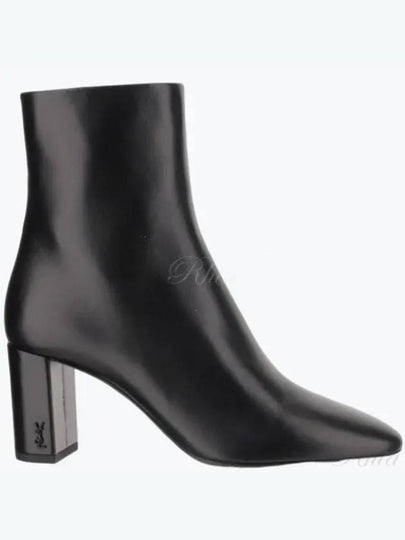 Women's Loose Smooth Leather Ankle Boots Black - SAINT LAURENT - BALAAN 2