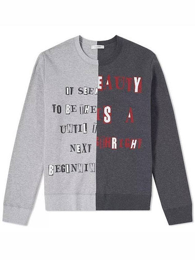 Lettering Sweatshirt Gray - VALENTINO - BALAAN 1