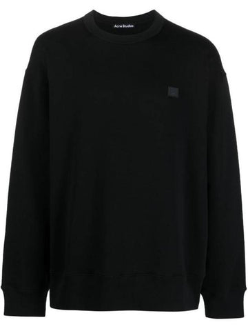 Face Patch Long Sleeve T-Shirt Black - ACNE STUDIOS - BALAAN 1