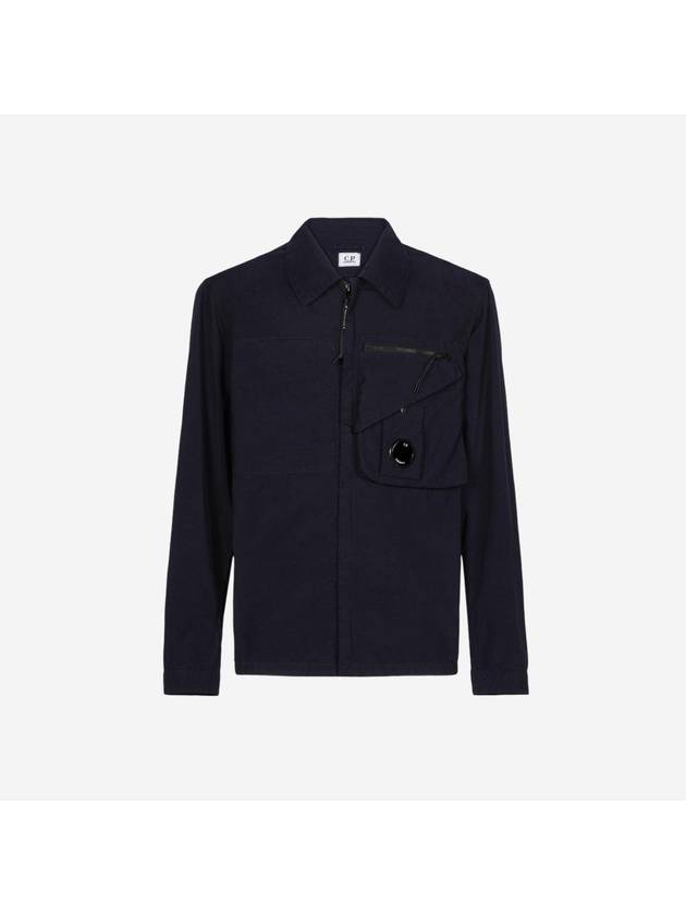 Tylon P Lens Overshirt Zip Up Jacket Navy - CP COMPANY - BALAAN 2