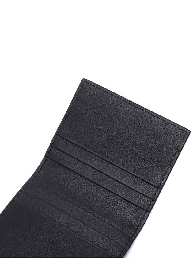 Salvatore Travel Embossed Card Holder Black - SALVATORE FERRAGAMO - BALAAN.