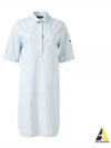 Leonie Shirt Short Dress White Light Blue - SAINT JAMES - BALAAN 2