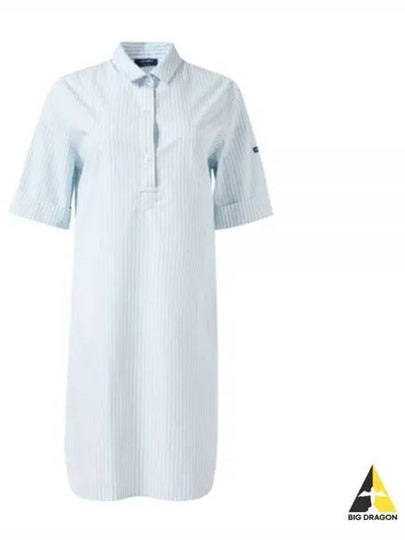 Leonie Shirt Short Dress White Light Blue - SAINT JAMES - BALAAN 2