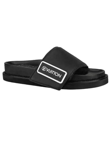 LV Sunset Flat Comfort Slippers Black - LOUIS VUITTON - BALAAN 1