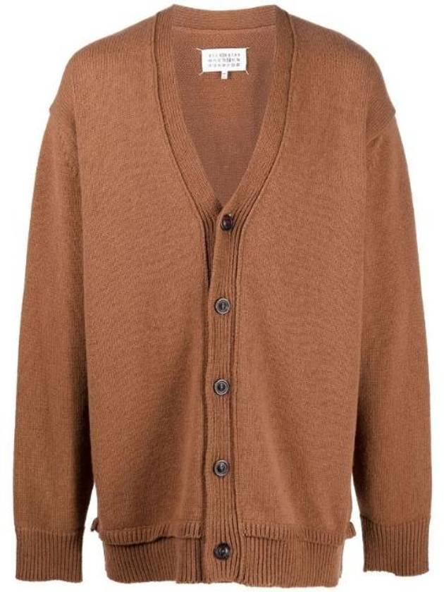 Elbow Patch Cardigan Camel - MAISON MARGIELA - BALAAN 1