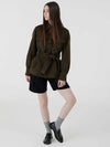 belted short outer jacket khaki - VOYONN - BALAAN 6