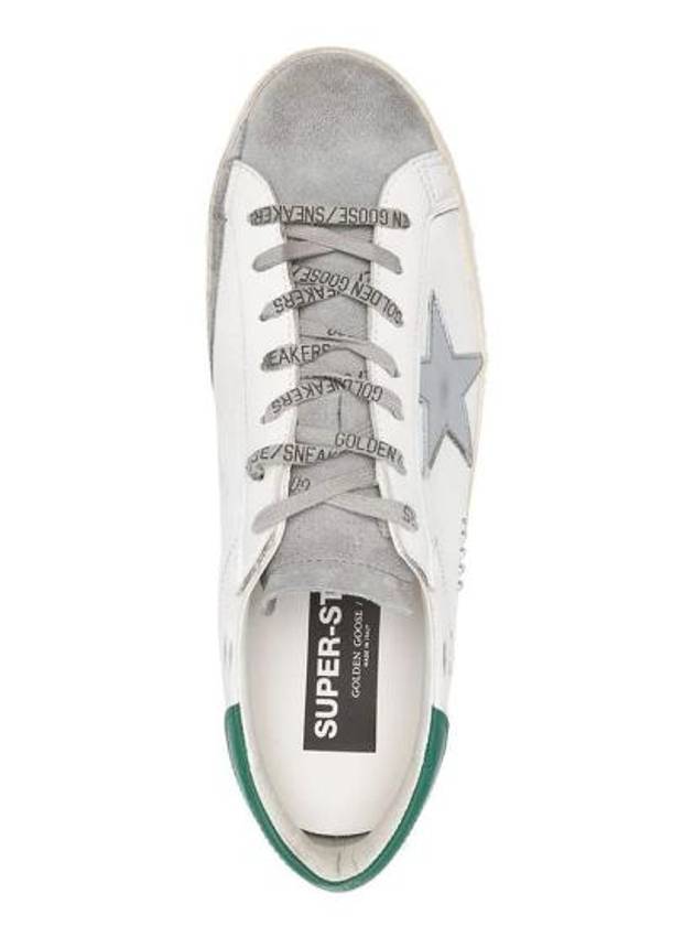 Superstar Green Heel Tab Leather Sneakers White - GOLDEN GOOSE - BALAAN 5